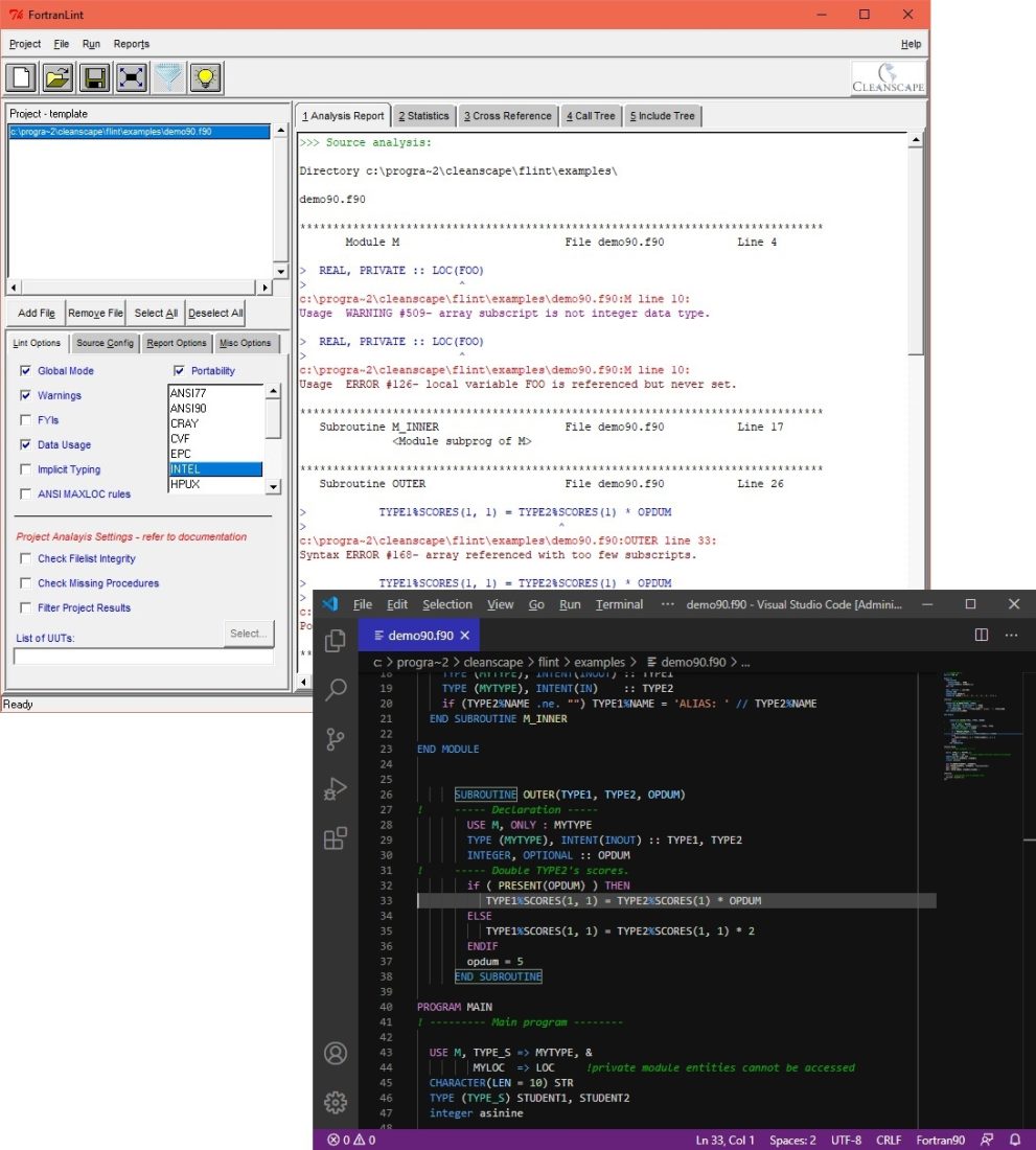 Fortran-lint - Static Analysis for Fortran Source Code